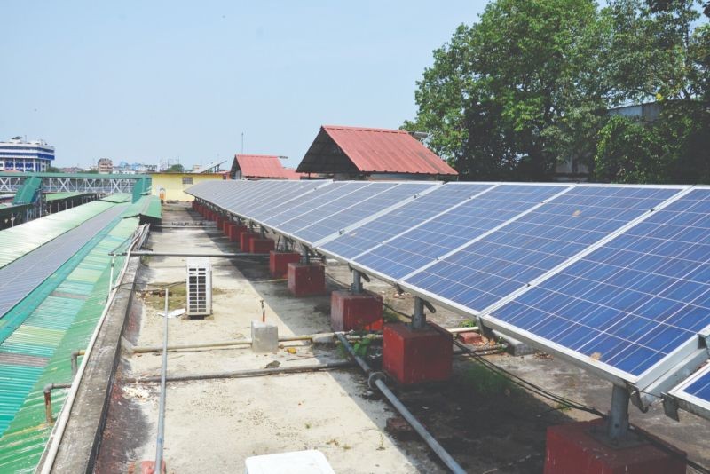 Roof-Top Solar panels atop a railway station platform under NFR. (Photo: CPRO NFR)